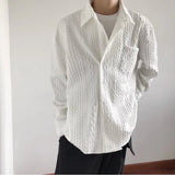 Japanese Hemp Pattern Shirt Men's - WOMONA.COM