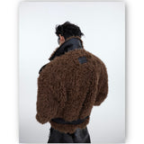 Heavyweight Deconstructed Plush Fur Cotton Jacket