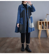 Autumn Japanese New Retro Wash Plus Size Denim Coat - WOMONA.COM