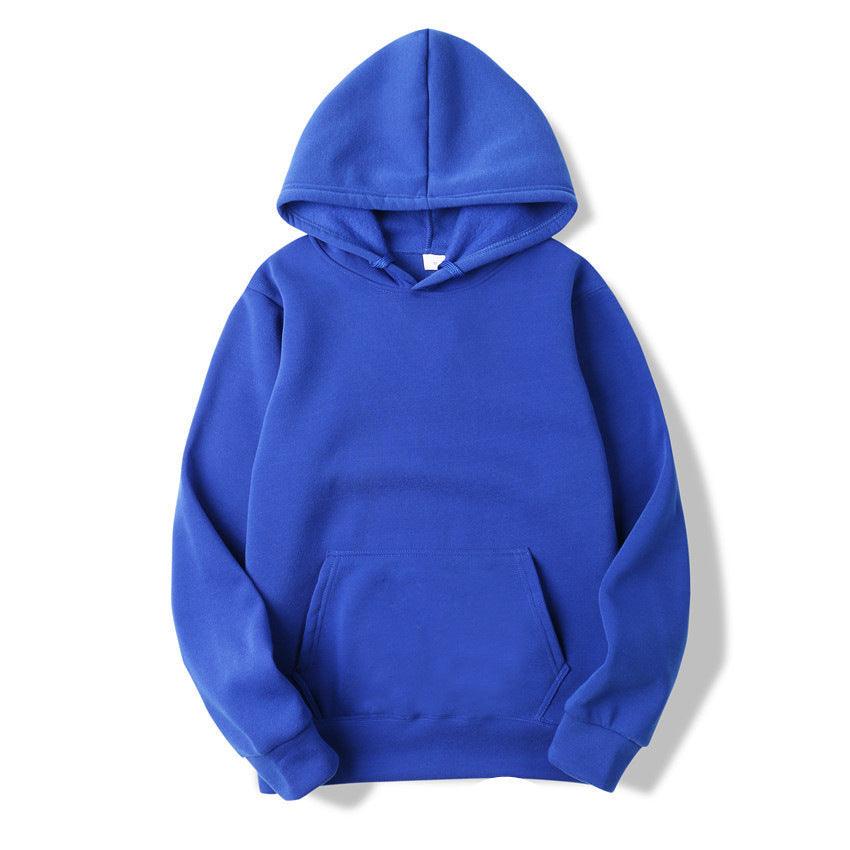Men's Long Sleeve Pullover Hoodie in Blue - WOMONA
