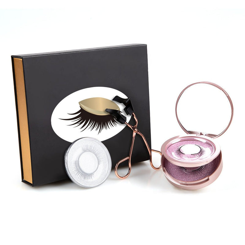 3 Pairs Of Magnet Eyelash Set Magnetic False Eyelashes Glue-free Magnetic Eyelash Curler - WOMONA.COM