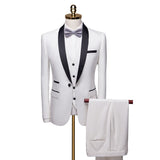 3 Pieces Set Men Wedding Suits Groom Tuxedos - WOMONA.COM