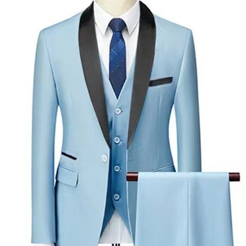 3 Pieces Set Men Wedding Suits Groom Tuxedos - WOMONA.COM