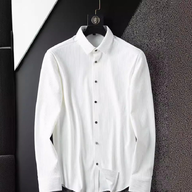 Thin Non-ironing Anti-wrinkle Business Casual White Shirt - WOMONA.COM