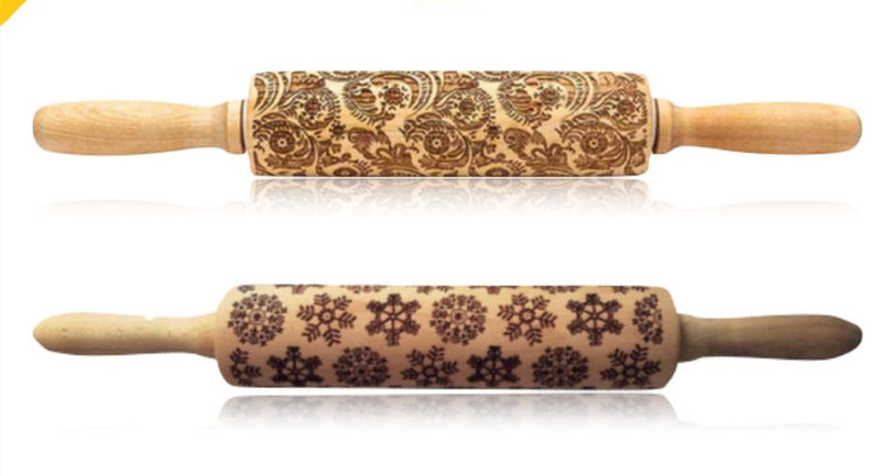 Rolling Pin Christmas Embossing - WOMONA.COM