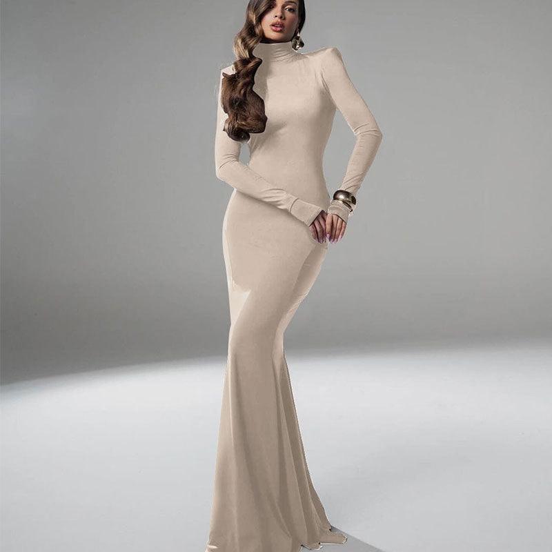 Women's Skinny Hip Skirt Backless Evening Party Dress - WOMONA.COM