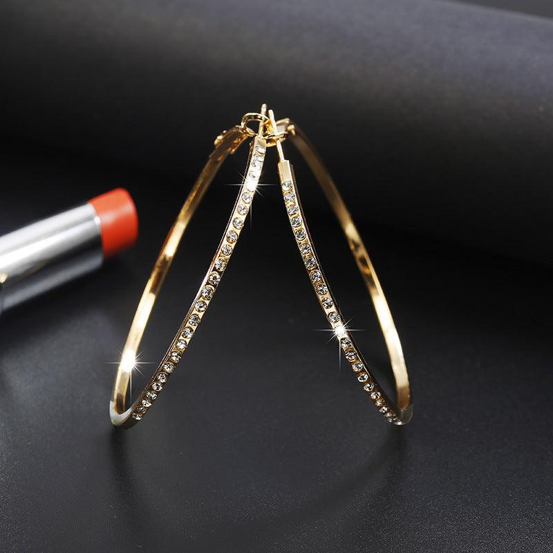 Large Hollow Hoop Earrings 7cm