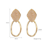 Long Retro Geometric Earrings - WOMONA.COM