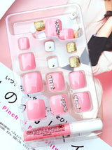 Pro Artificial Acrylic Toe Nails 24pcs Patch - WOMONA.COM