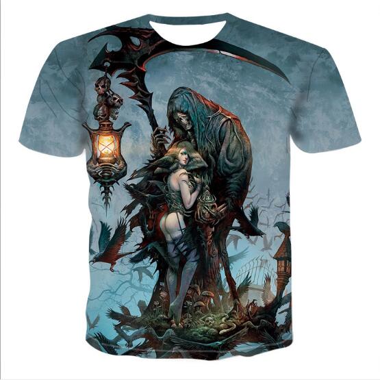 Mens Skull T shirts 3D t- shirts - WOMONA.COM