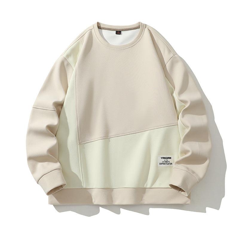 Composite Stitching Contrast Color Sweatshirt Men's - WOMONA.COM