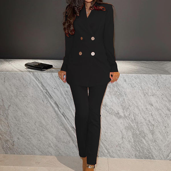 Casual Suit Wide-leg Pants Two-piece Suit - WOMONA.COM