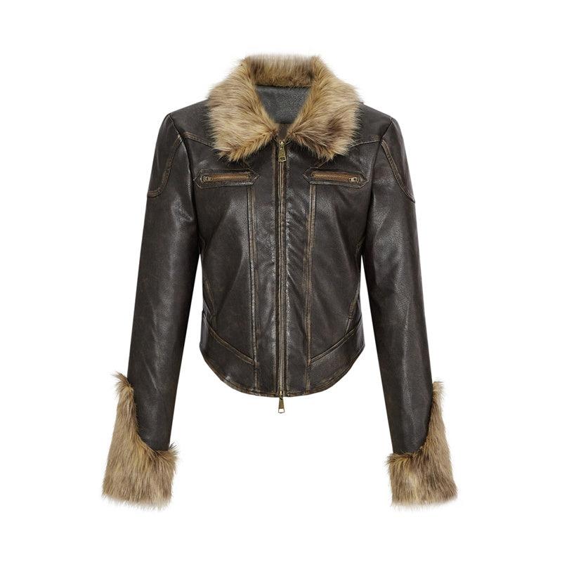 Retro Fur Collar Warm And Cotton Jacket - WOMONA.COM