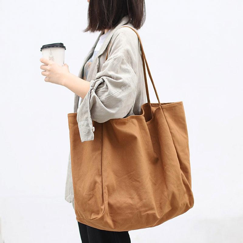 Large Canvas Shoulder Tote