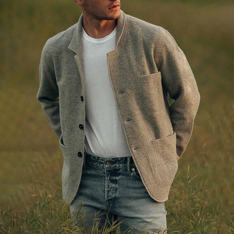 Men's Textured Two-Button Casual Jacket - product view 1