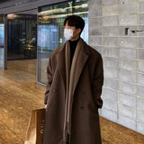 Double Breasted Woolen Coat Men's