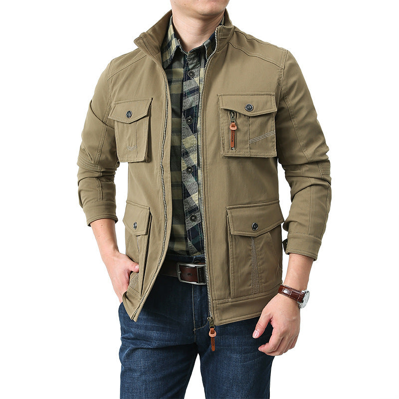 Chaqueta cortavientos de ocio para hombre, ropa de trabajo de moda