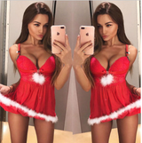 Women's Sexy Lingerie Sling Christmas Holiday Costume Set - WOMONA.COM