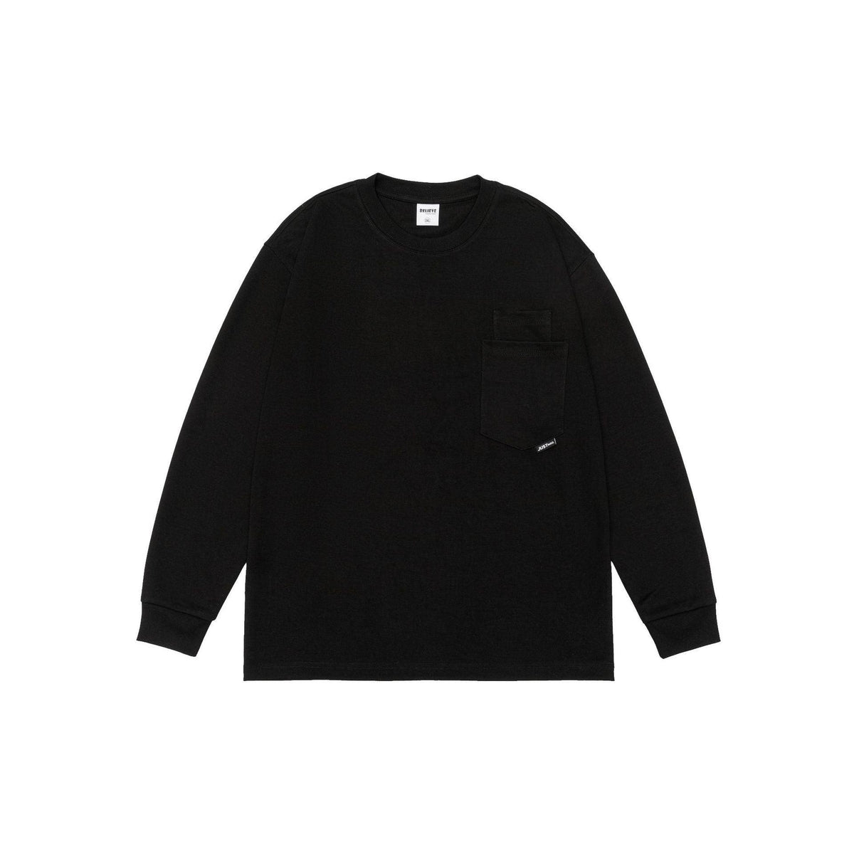 Heavy Solid Color Long Sleeve T-shirt For Men - WOMONA.COM