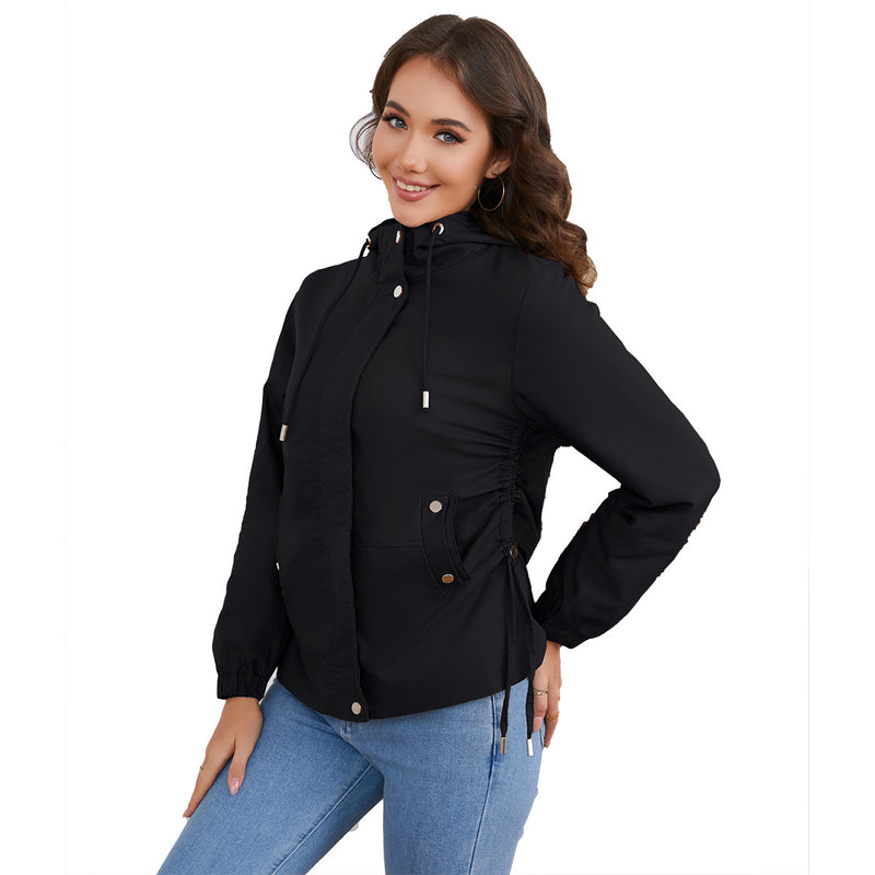 Chaqueta cortavientos holgada para mujer