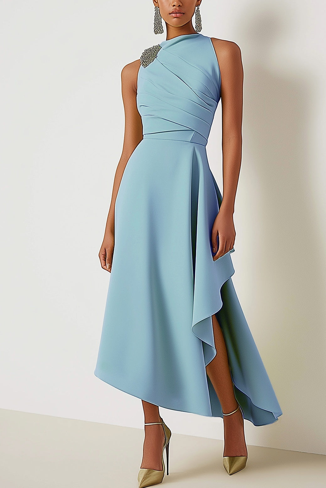 Sleeveless Wedding-Guest Midi Dress – product image 2