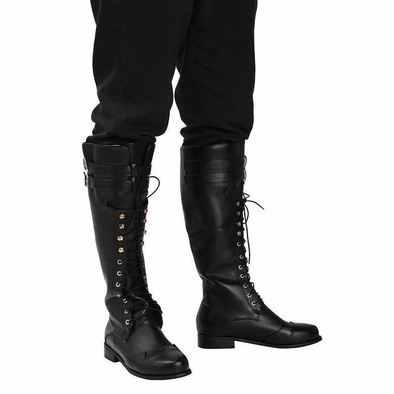 Men's shoes men's boots boots rivets - WOMONA.COM