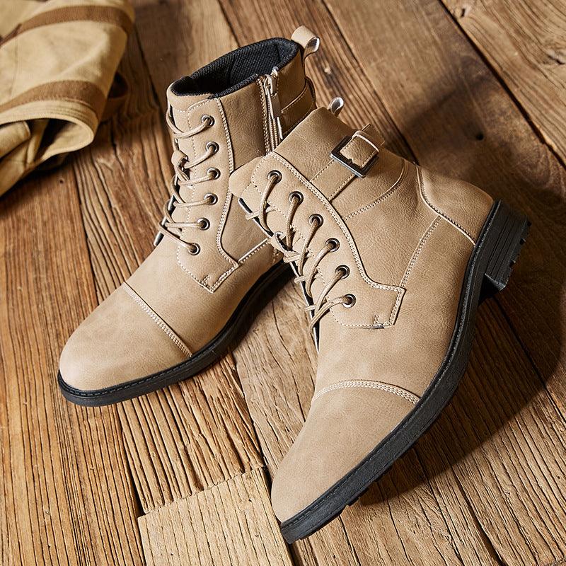 Retro Lace Up High-top Martin Boots - WOMONA.COM