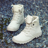 Men High-top Lace Up Canvas Sneakers - WOMONA.COM