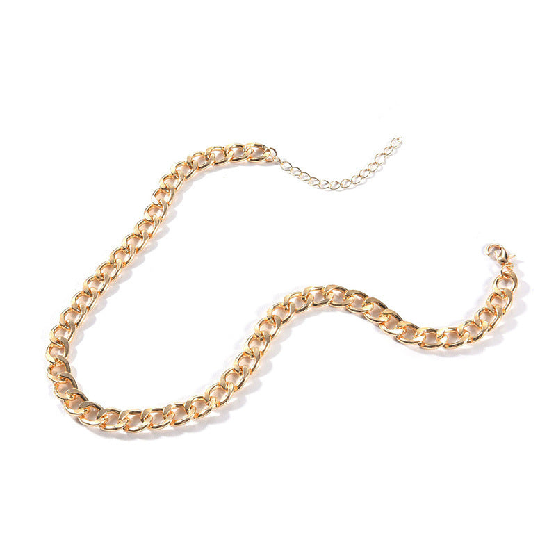 Exaggerated Simple Chain Clavicle Necklace - WOMONA.COM