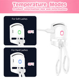 Heated Eyelash Curler Electric Temperature Control Mini Eyelash Curler Electric Portable Charging - WOMONA.COM