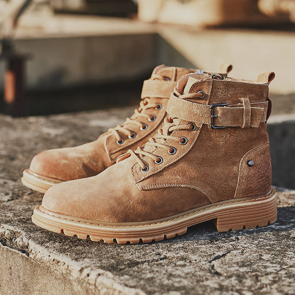 Botas cortas británicas de moda de estilo coreano de otoño para hombre