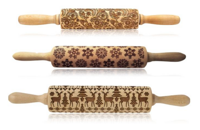 Rolling Pin Christmas Embossing - WOMONA.COM