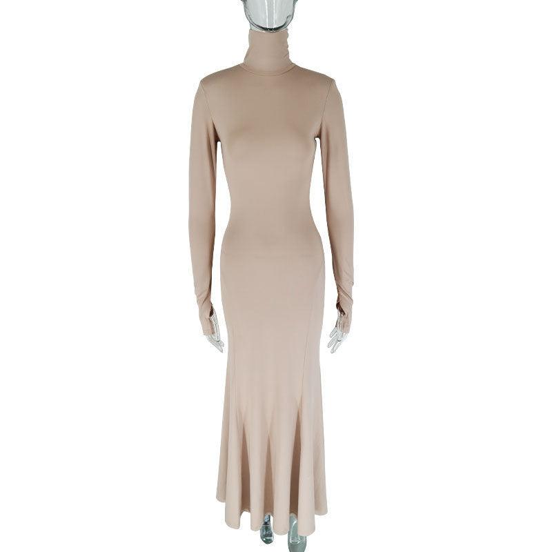 Women's Skinny Hip Skirt Backless Evening Party Dress - WOMONA.COM