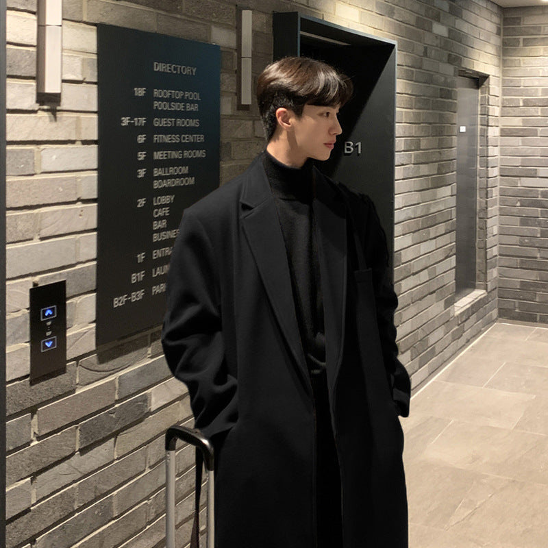 Men's Belted Winter Overcoat