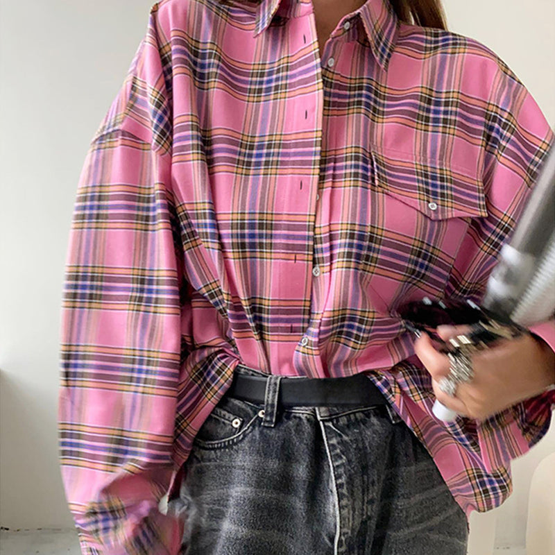 Women's Fashionable All-match Retro Classic Plaid Shirt - WOMONA.COM