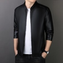 Chaqueta de cuero de PU para hombre