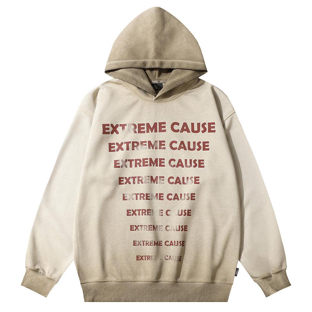 Fashion American Letters Printed Hoodie Men - WOMONA.COM