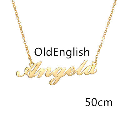 Necklace Alloy Pendant Font Fascinating Pendant - WOMONA.COM