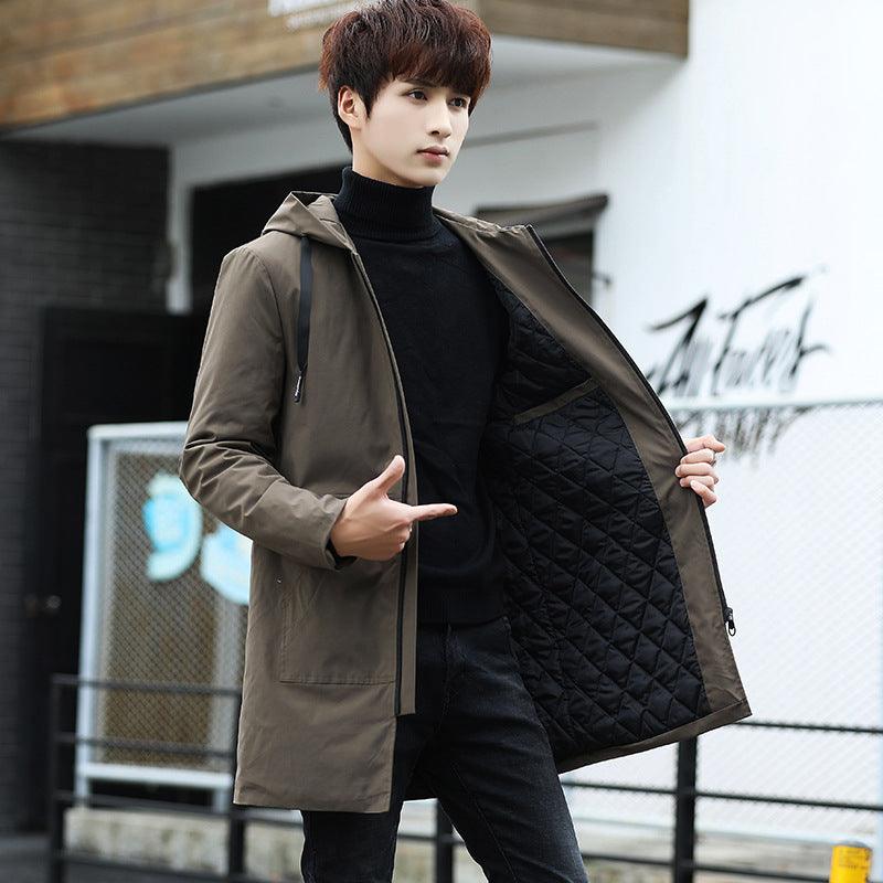Men's thick hooded casual jacket