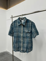 New Classic American Style Vintage Zipper Cardigan Plaid Shirt - WOMONA.COM