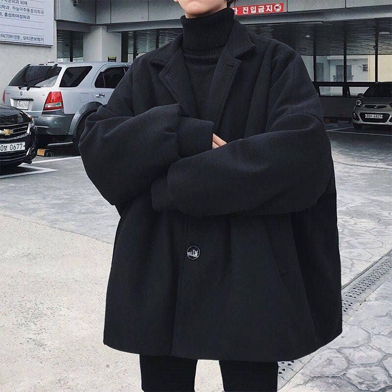 Woolen mid-length trench coat - WOMONA.COM