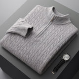 Woolen Half-high Collar Thickened Sweater Zipper