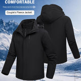 Three-in-one Waterproof Fleece-lined Thick Jacket - WOMONA.COM