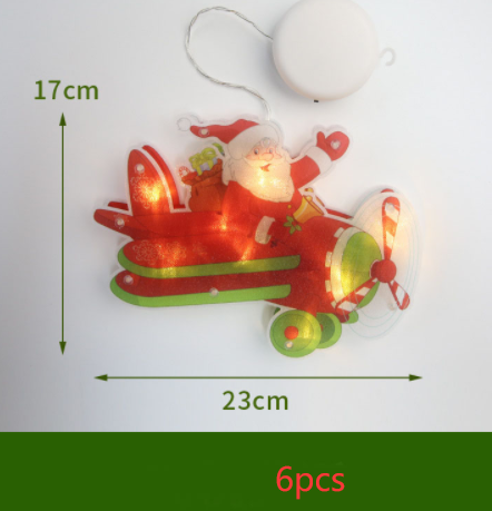 LED Suction Cup Window Hanging Lights Christmas Decoration - WOMONA.COM