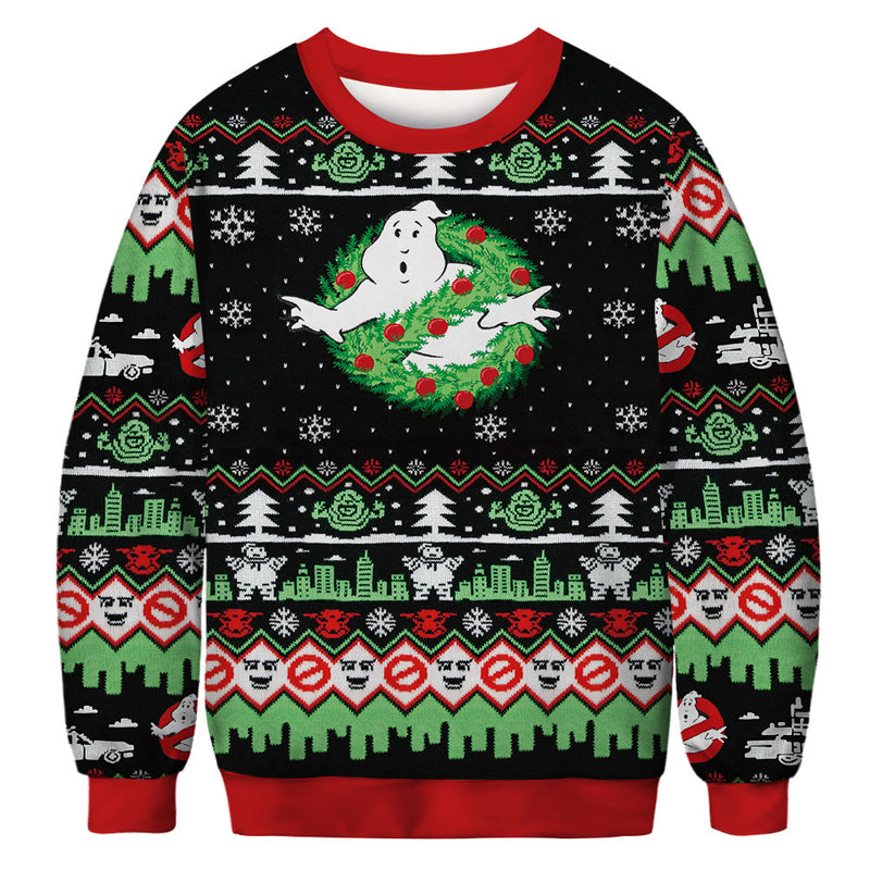 Christmas print sweater - WOMONA.COM