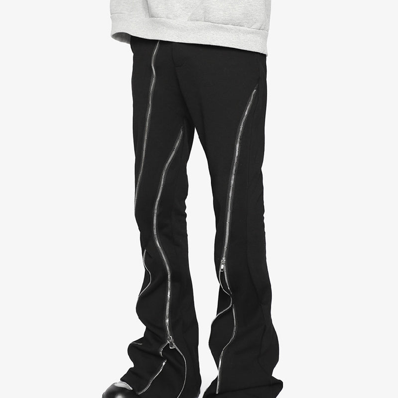 Hip Hop Zipper Split Jeans Men - WOMONA.COM