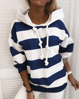 Women's Long-Sleeved Striped Thin Sweaters - WOMONA.COM