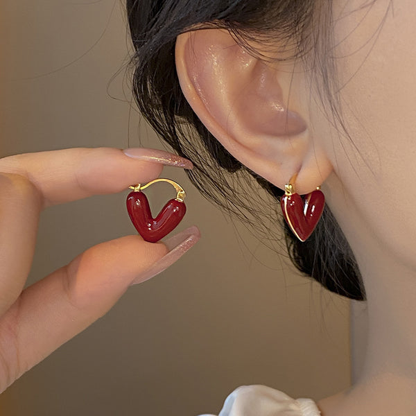 Advanced Sense Love Heart Earrings - WOMONA.COM