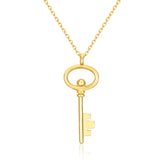 Sterling Silver Key Necklace Design - WOMONA.COM