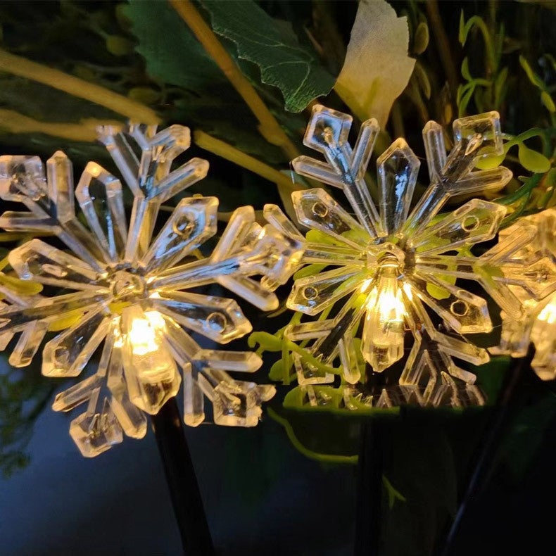 Christmas Decoration Snowflake Solar-powered String Lights - WOMONA.COM